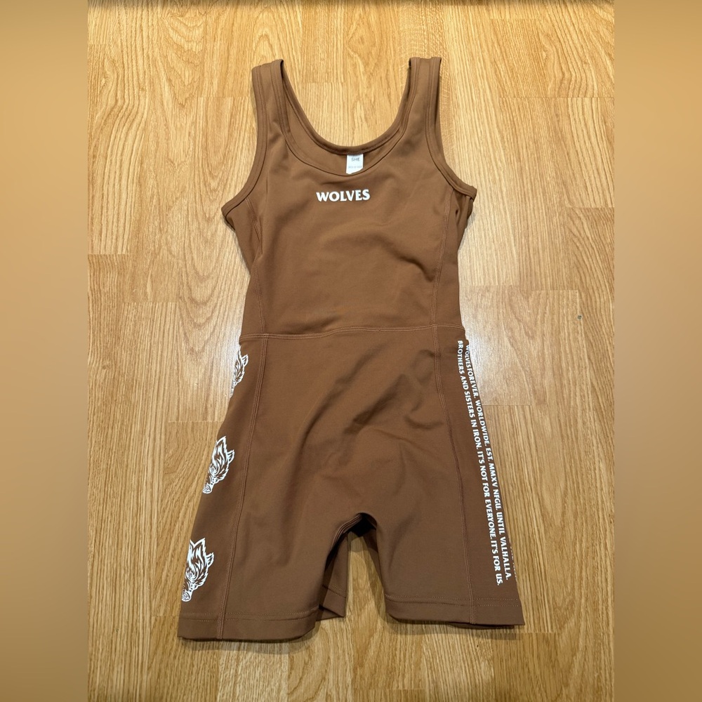 Darc Sport Wolves Scrunch Energy Bodysuit Brown Small